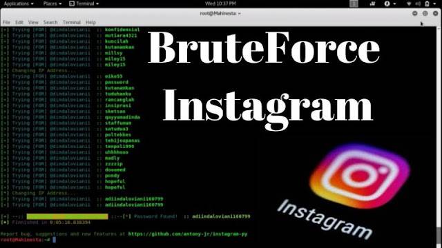 Instagram BruteForce attack