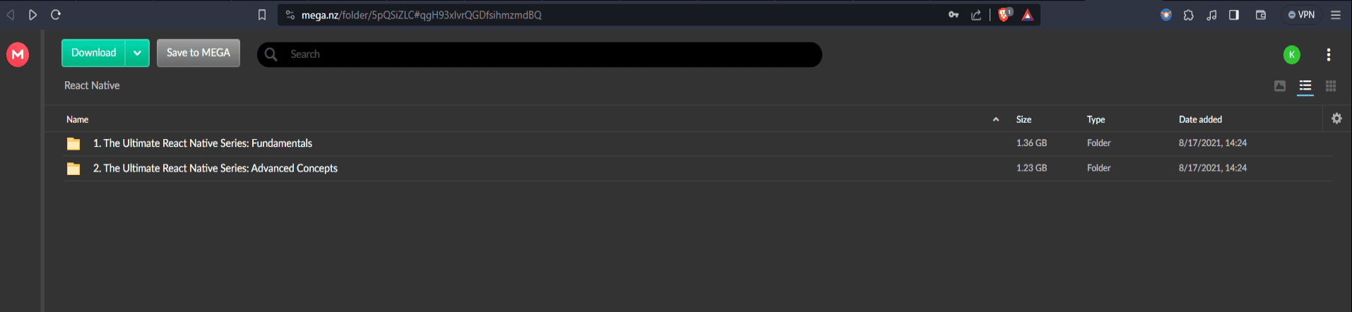 React course cover page