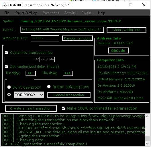 Transaction completed