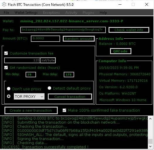 Transaction completed