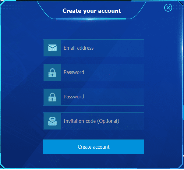 Yilus5 register screen